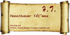 Haselbauer Tímea névjegykártya